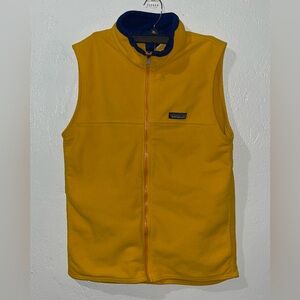 Patagonia Full Zip Blue/Yellow Fleece Vest Reflective Unisex Kids Sz 14(XL) Logo